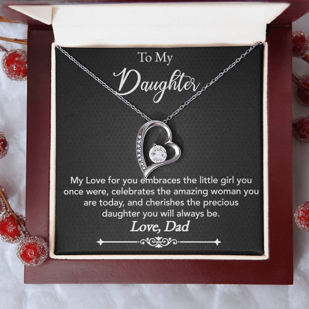 To My Daughter - My love for you - Forever Love Necklace - Dad