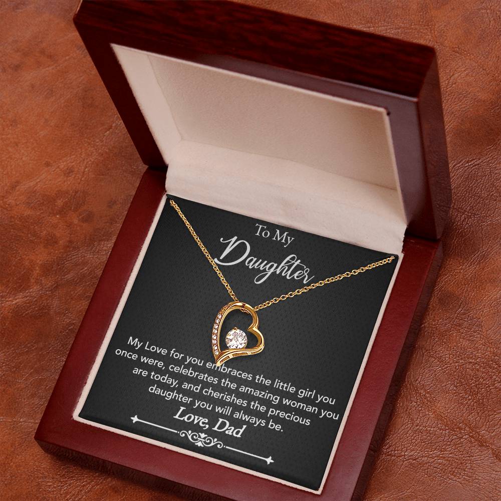 To My Daughter - My love for you - Forever Love Necklace - Dad