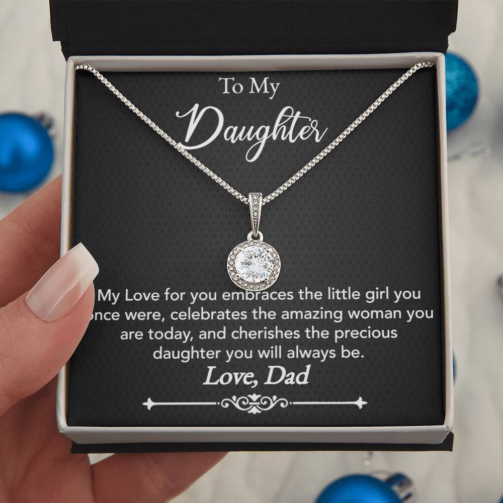 To My Daughter - My love for you - Eternal Hope Necklace - Dad