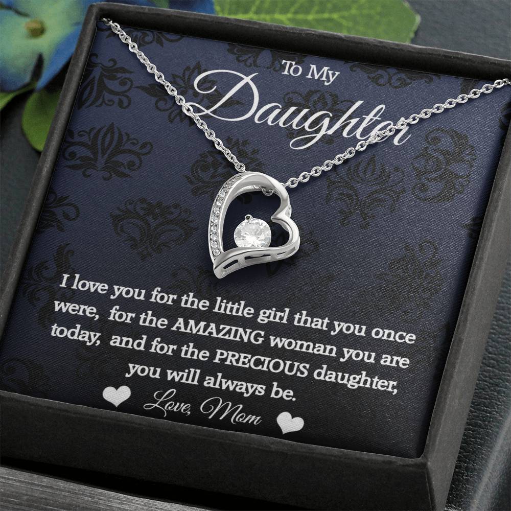 To My Daughter - I love you - Love Knot Necklace - Mom